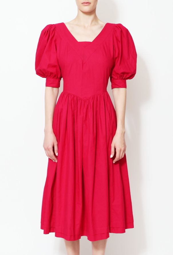 Exquisite Vintage Laura Ashley '80s Flared Puff Dress Ensemble - 3