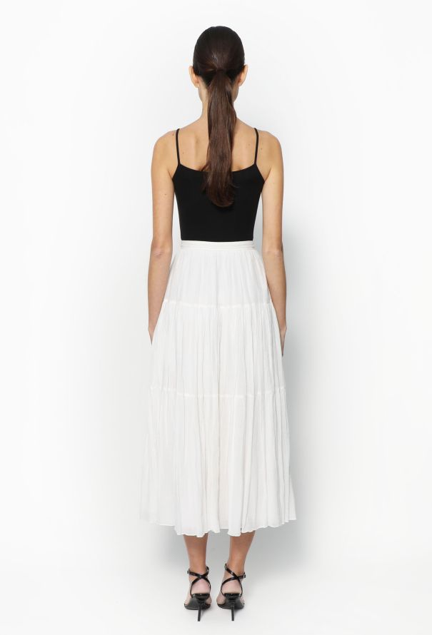 Saint Laurent 2015 Embroidered Cotton Skirt - 4