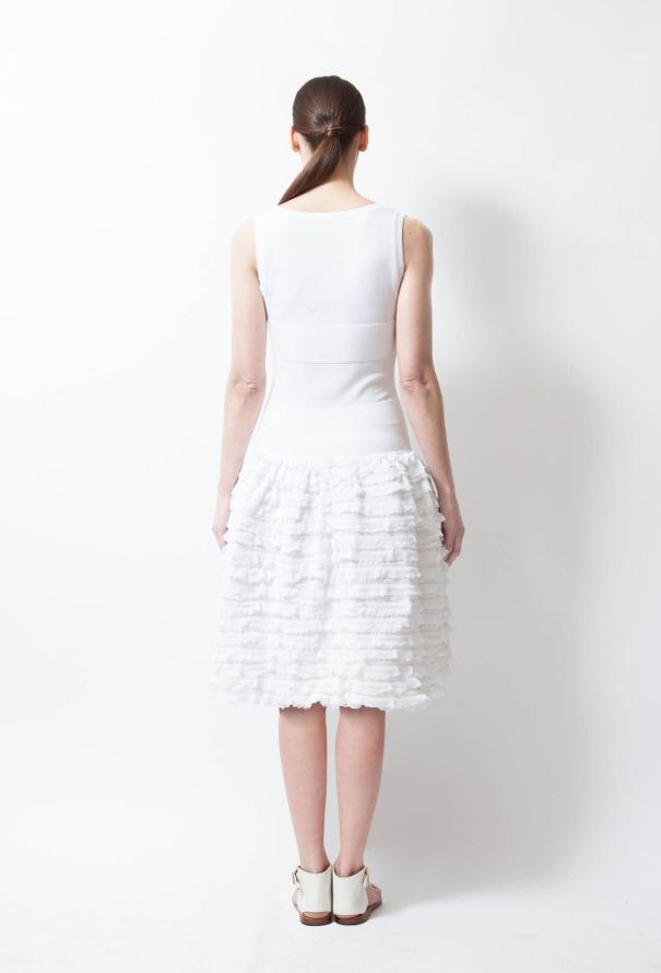 Alaïa White Ruffle Dress - 3