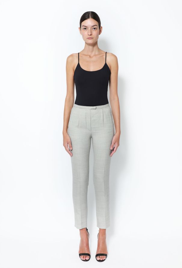 Hermès Tapered Twill Trousers Light grey - 1