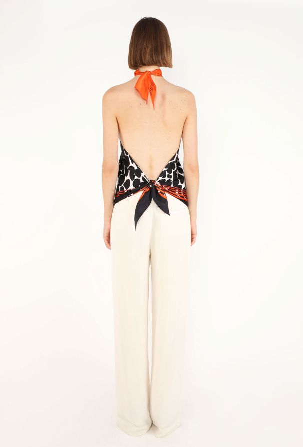 Gucci Silk Open-Back Foulard Top - 5