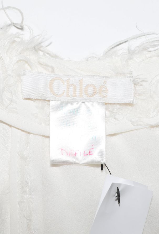 Chloé F/W 2014 Silk Feather Dress - 6
