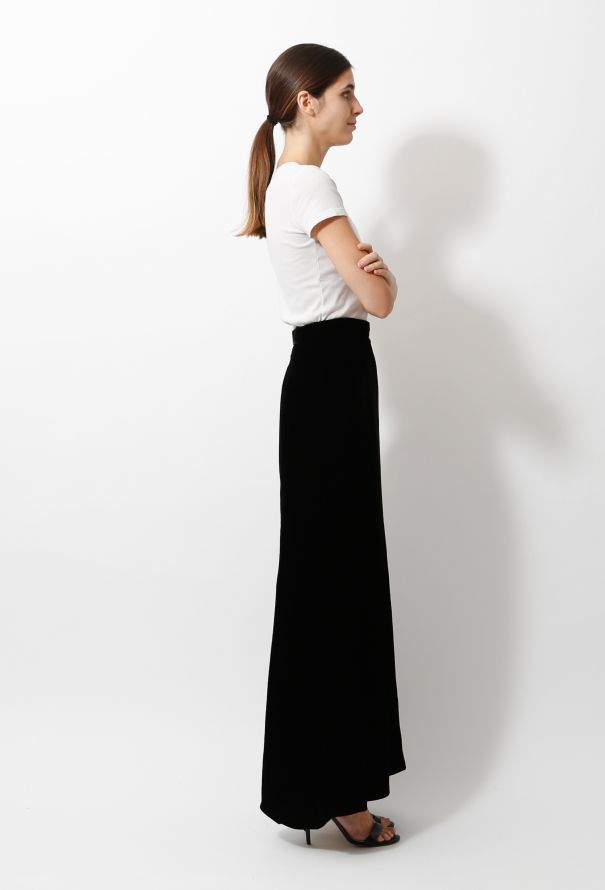 Saint Laurent Vintage Velvet Maxi Skirt - 3