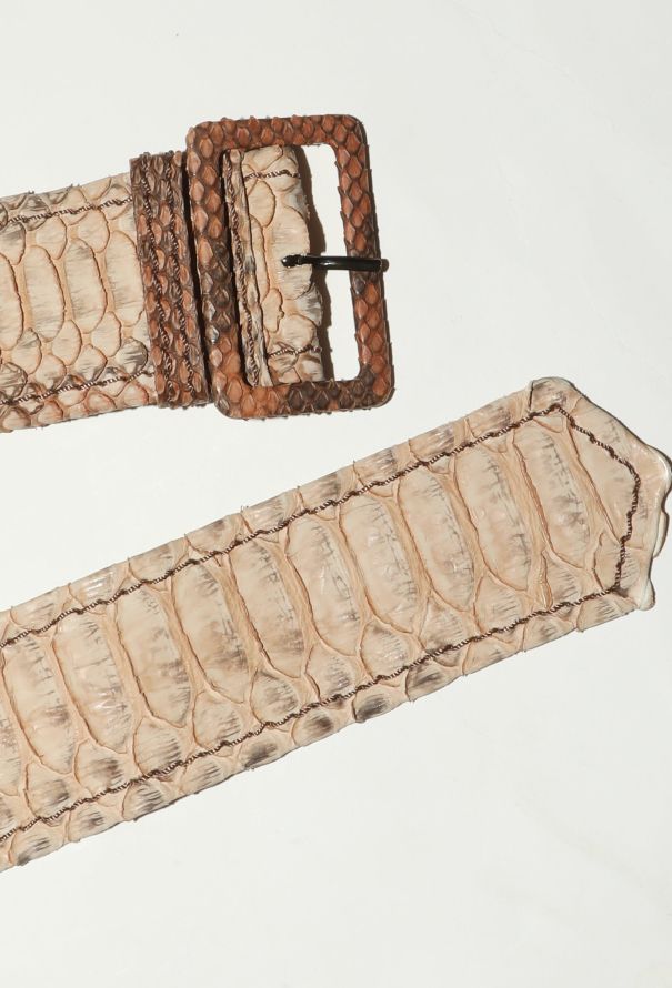 Prada RARE S/S 2004 Python Belted Trench - 8