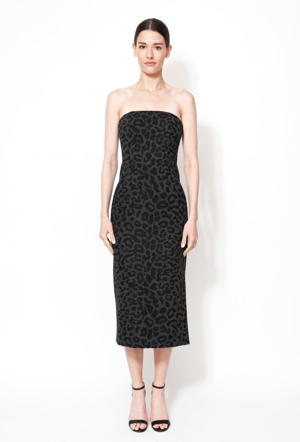 Valentino F/W 2020 Leopard Print Bustier Dress - 1