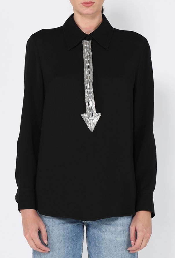 Chloé Arrow-Embellished Crêpe Blouse, 2023 - 1