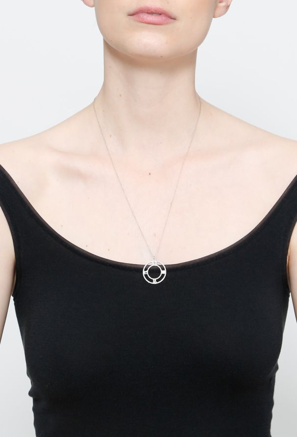 Tiffany & Co 18k Gold & Diamond Atlas Pendant Necklace - 2