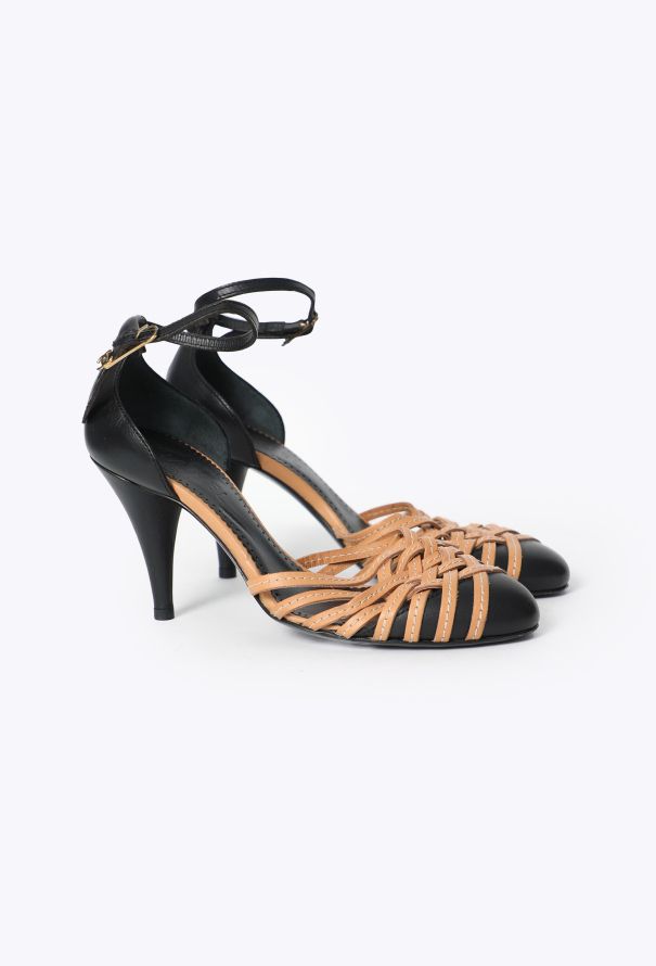 Chanel Bicolor Braided Leather Sandals - 4