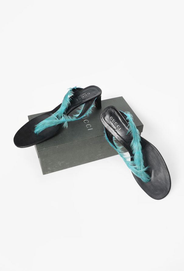 Gucci S/S 1999 Feather Sandals - 7