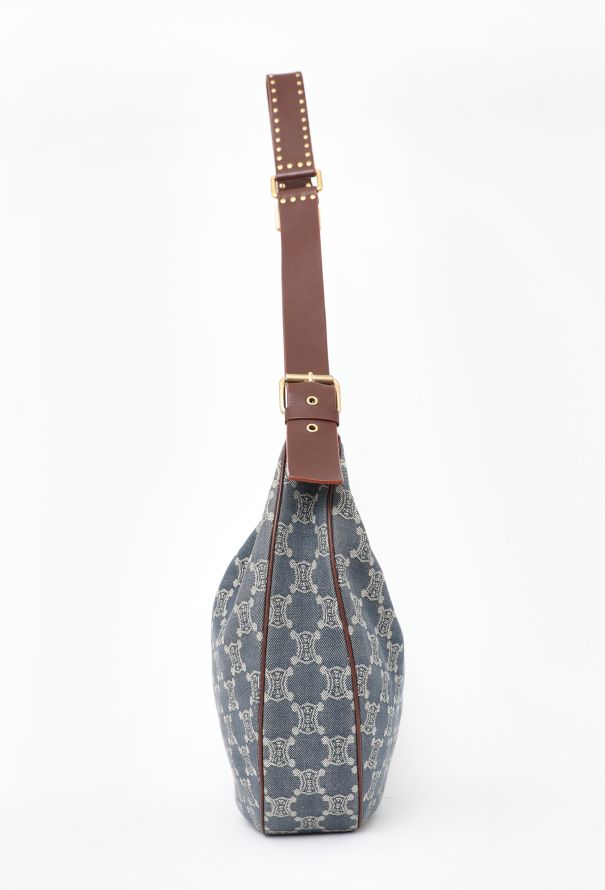 Céline Denim Triomphe Crossbody Bag - 3