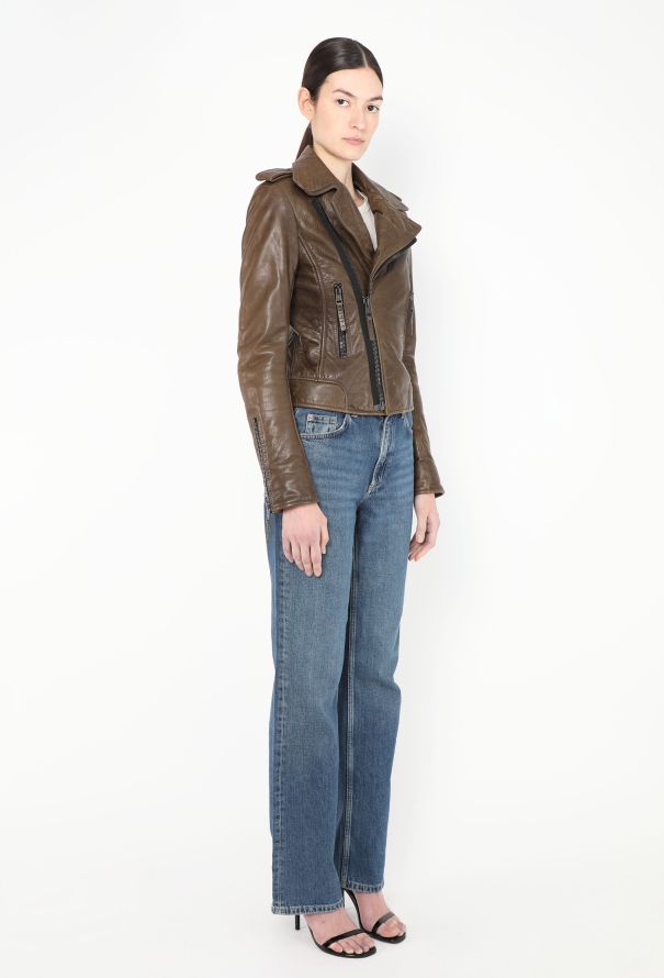 Balenciaga Lambskin Biker Jacket - Brown (2009) - 5