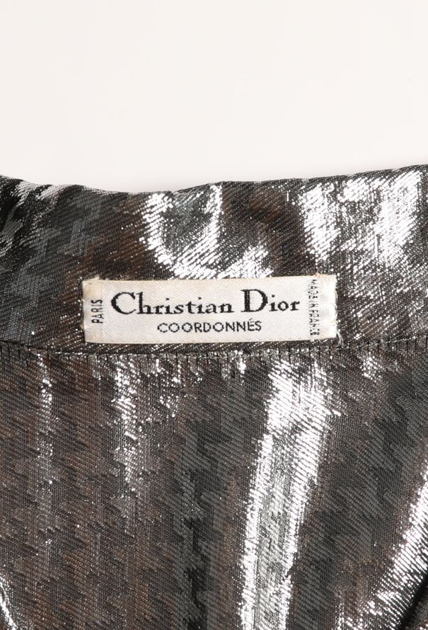 Christian Dior Vintage Metallic Houndstooth Ensemble - 9