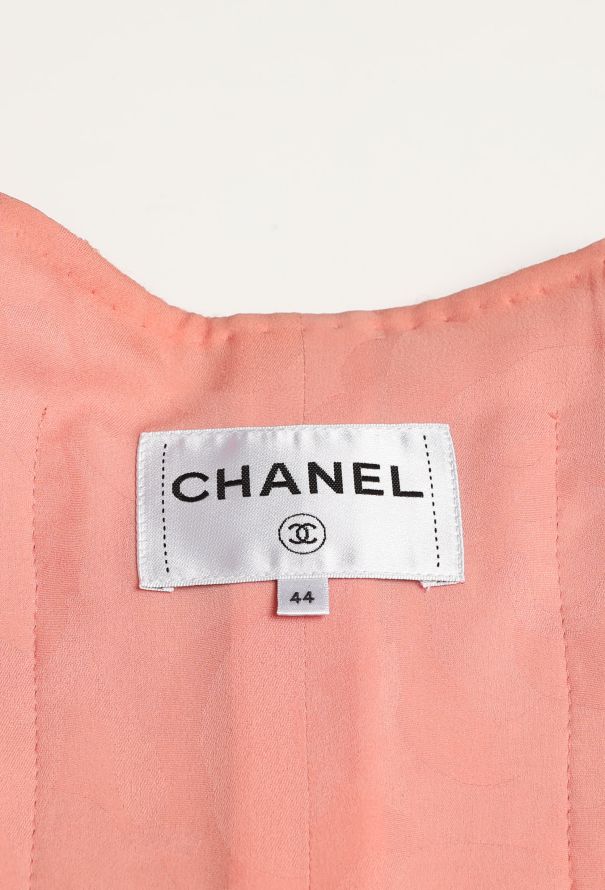 Chanel 2021 Collarless Tweed 'CC' Jacket - 6