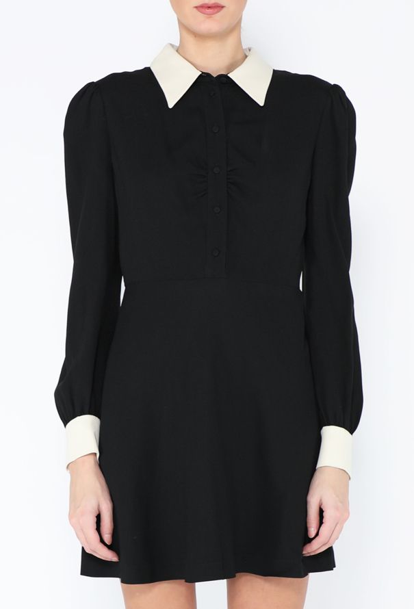 Saint Laurent S/S 2015 Contrast Collared Dress - 1