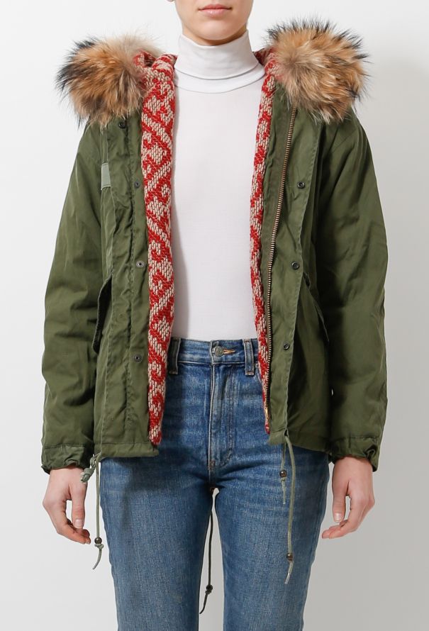 Quilted Fur Hooded Khaki Parka - 2