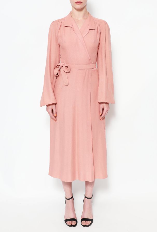Ossie Clark Timeless '70s Crêpe Wrap Dress - Dusty pink - 2