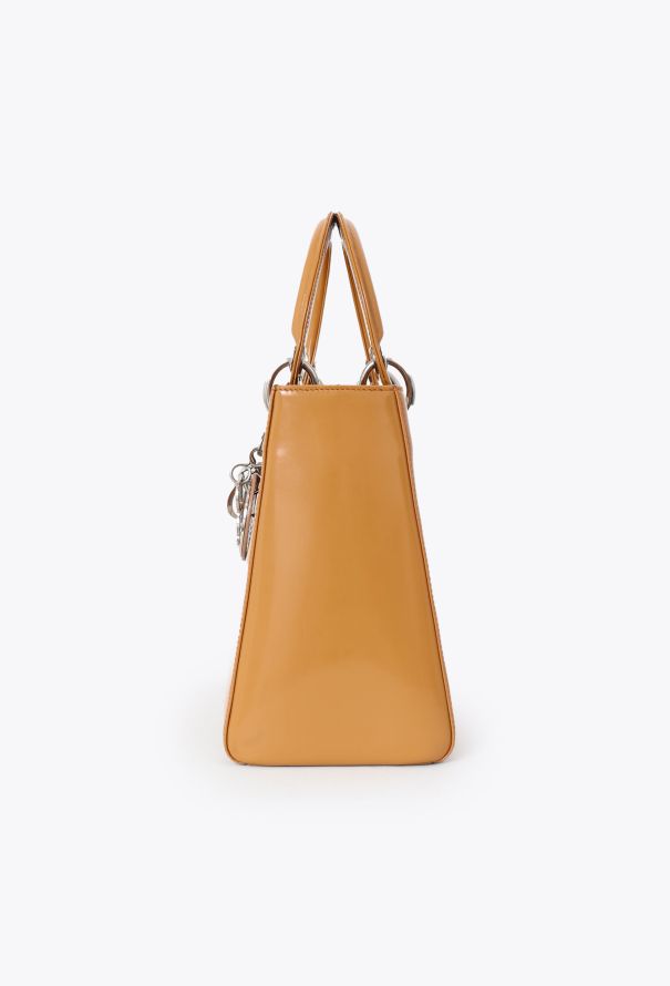 Dior Camel Patent Medium Lady Dior - 6