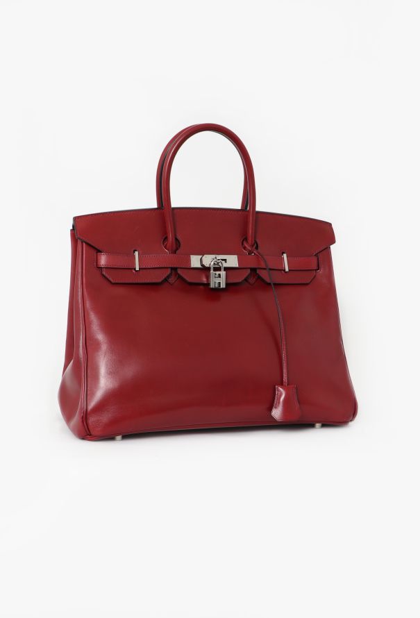 Hermès Rouge H Box Birkin 35 - 3