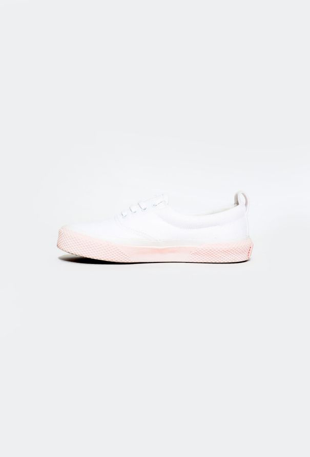 Céline Contrast Sole Canvas Trainers - 3