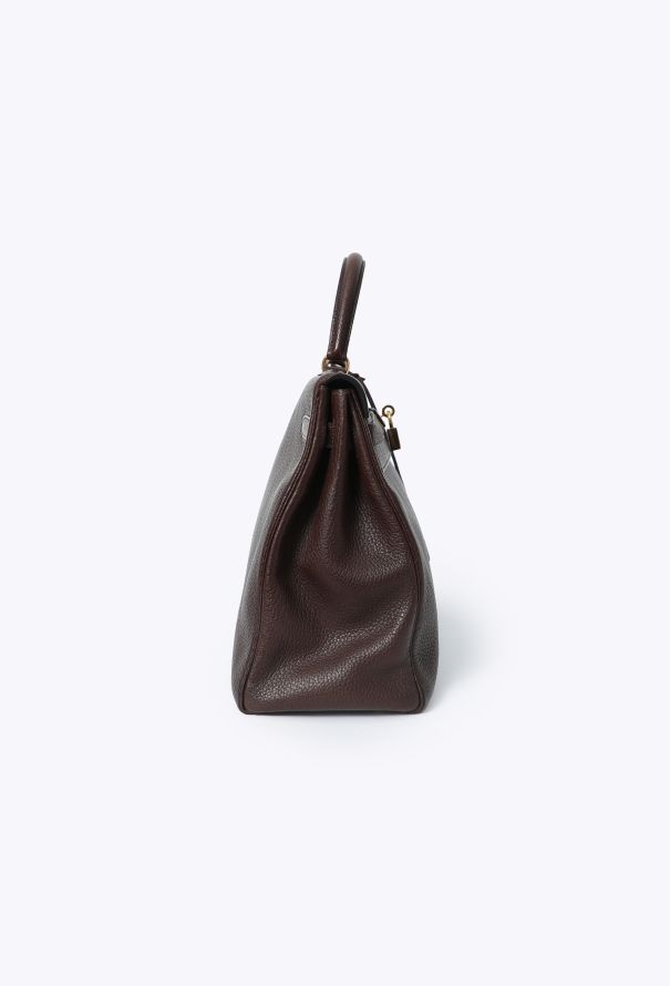 Hermès Vintage Marron Togo Kelly Retourné 35 - 9