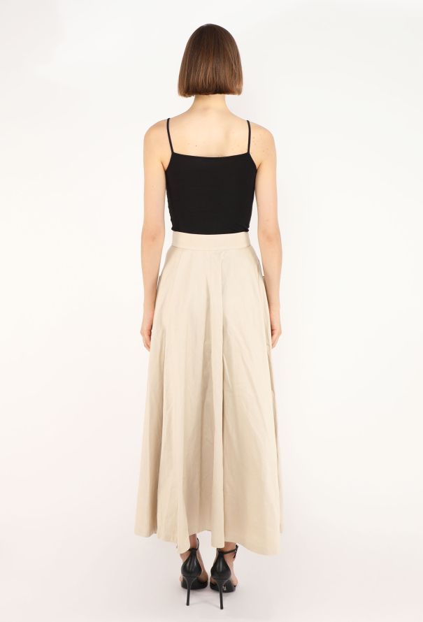 Hermès Gabardine Clou de Selle Skirt, 1970s - 5
