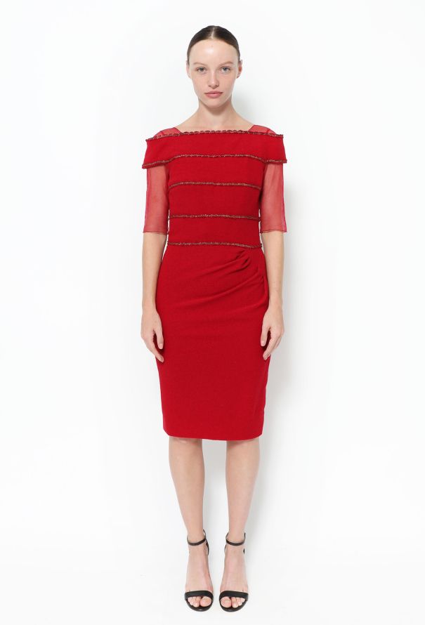 Chanel Resort 2010 Ruched Bouclé Dress - 1