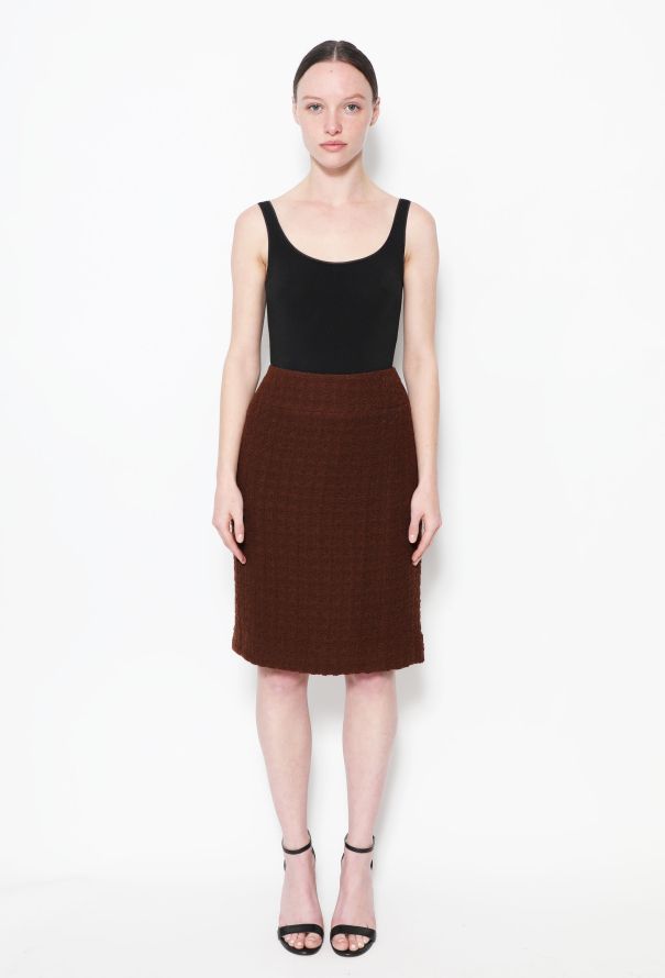 Chanel 1998 Tweed Wool Skirt - 1
