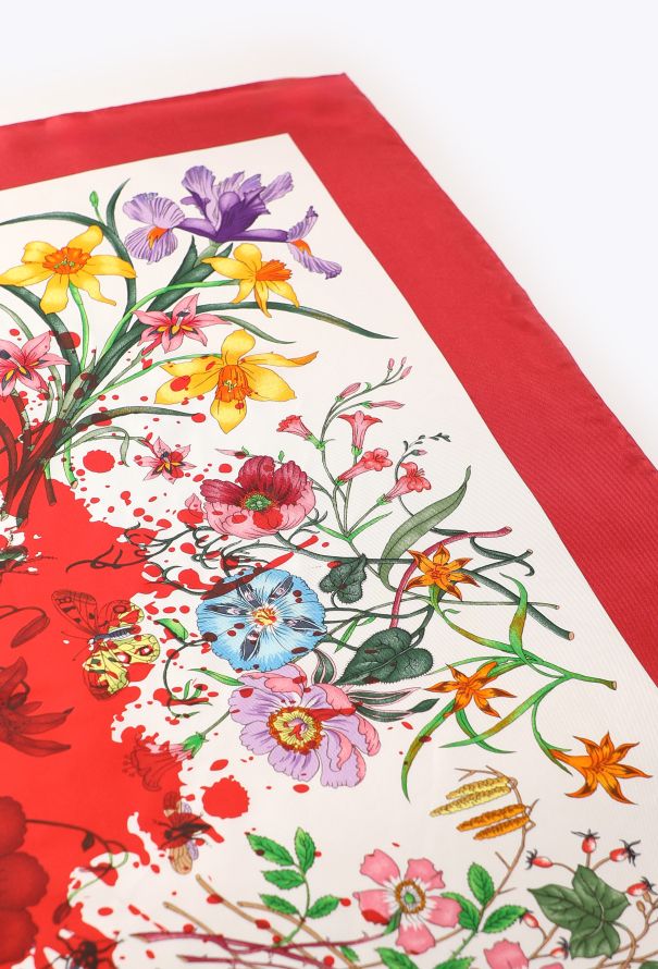 Gucci x CDG Flora Splatter Silk Scarf, 2015 - 5