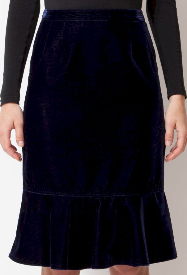 Saint Laurent 2003 Tom Ford Velvet Skirt - 6