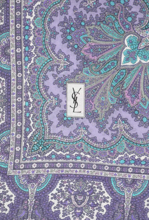 Saint Laurent Vintage Paisley Mandala Shawl - 5