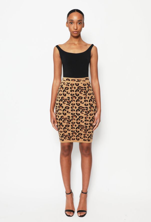 Alaïa Leopard Knit Skirt – Fall 1991 Runway Collection - 1