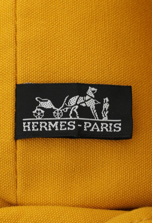 Hermès Yellow Canvas Polochon Backpack - 11