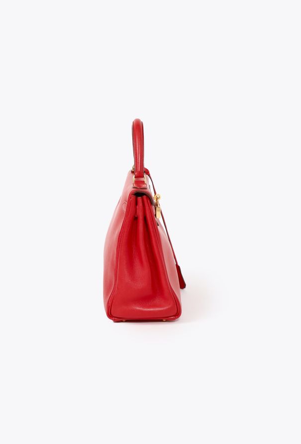 Hermès Vintage Rouge Vif  Gulliver Kelly Retourné 28 - 6
