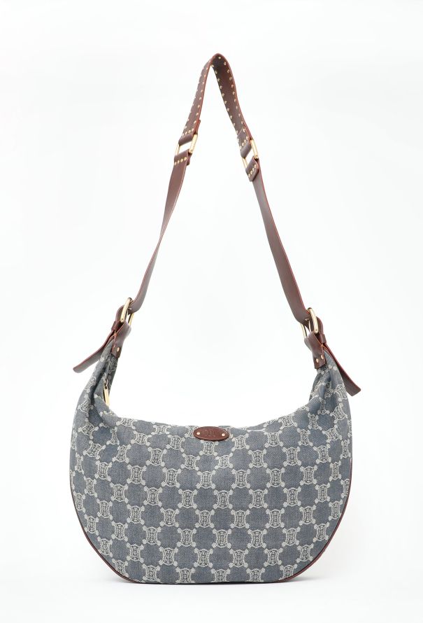 Céline Denim Triomphe Crossbody Bag - 1