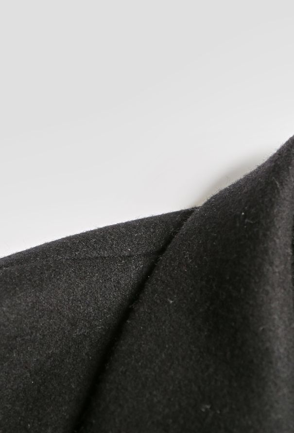 The Row Timeless Wool Crombie Coat Black - 5