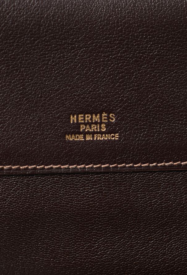 Hermès Vintage Ébène Swift Whitebus GM Bag - 12