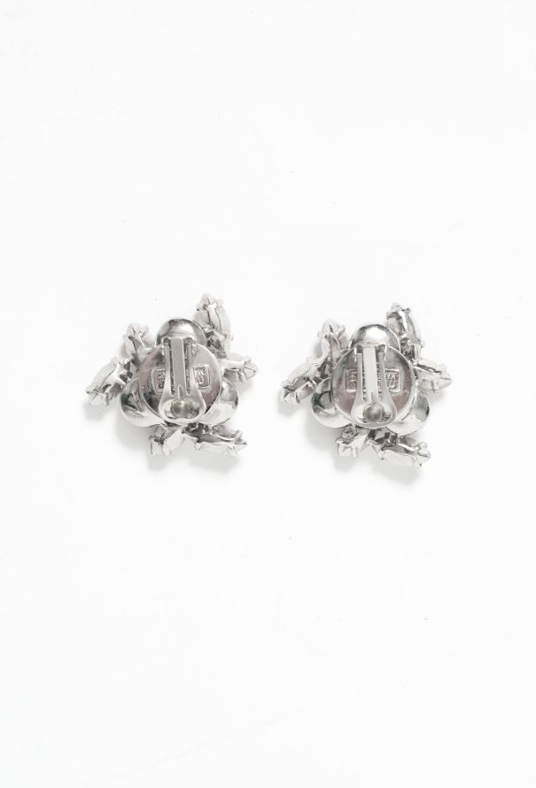 Miu Miu Resort 2012 Strass Clip Earrings - Iridescent light pink stone - 3