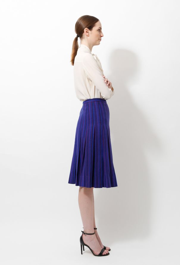 Givenchy 80s Striped Pleated Skirt - 4