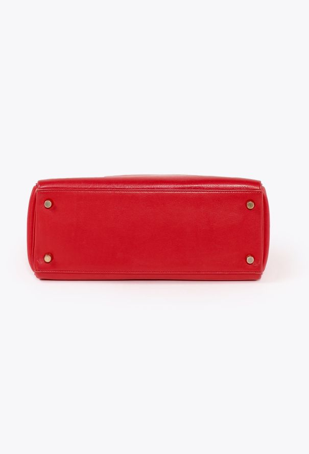 Hermès Vintage Rouge Vif  Gulliver Kelly Retourné 28 - 7