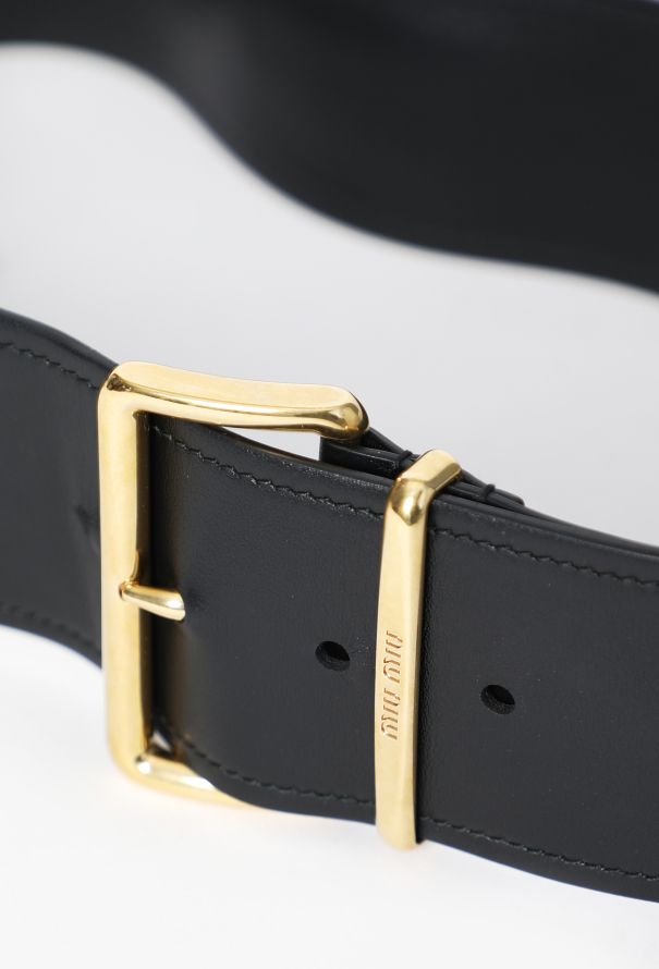 Miu Miu 2024 Leather Buckle Belt - 3