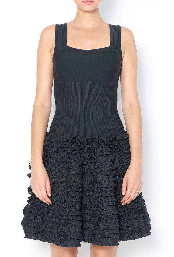 Alaïa Tiered Bodycon Skater Dress - 3