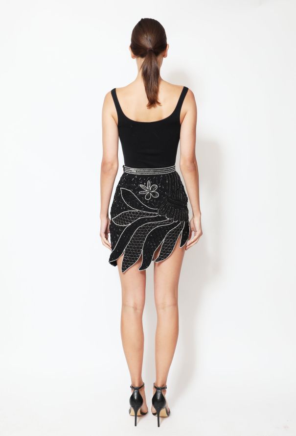 Rodarte F/W 2015 Beaded Silk Skirt - 6