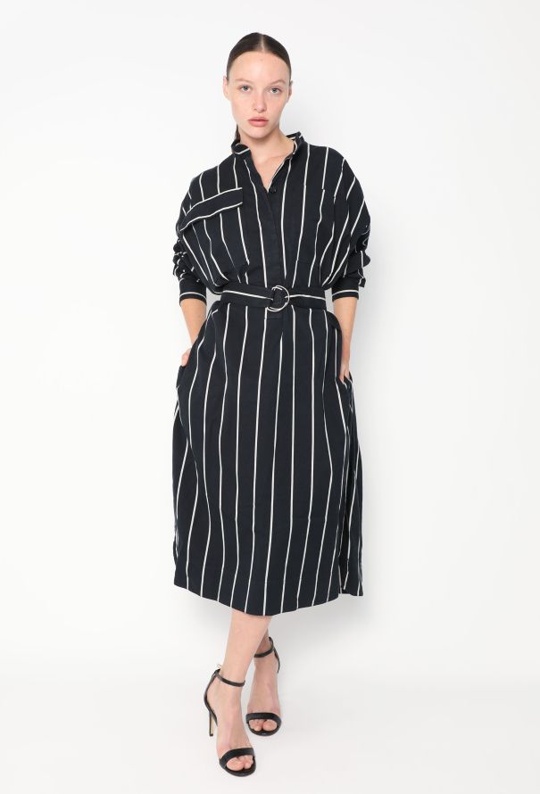 Céline Striped Belted Dress, S/S 2018 - 4