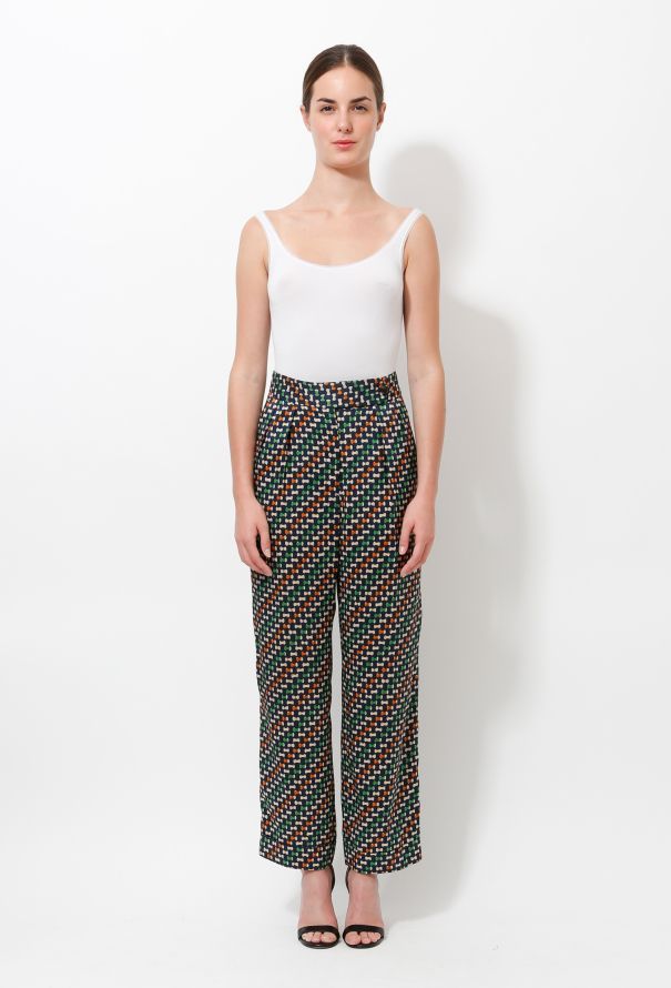 Dries Van Noten Printed Pegged Pants - 1