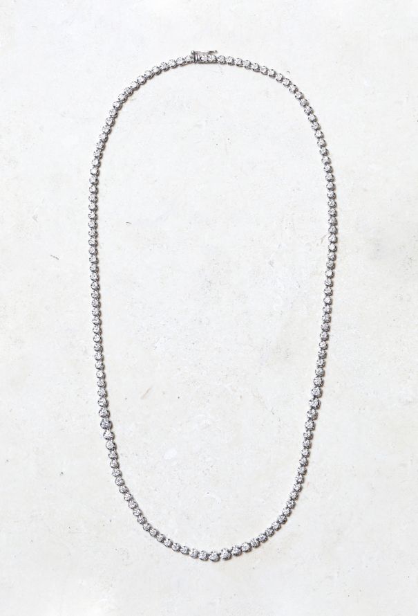 Vintage Fine Jewelry 18k White Gold & Diamond Necklace - 1