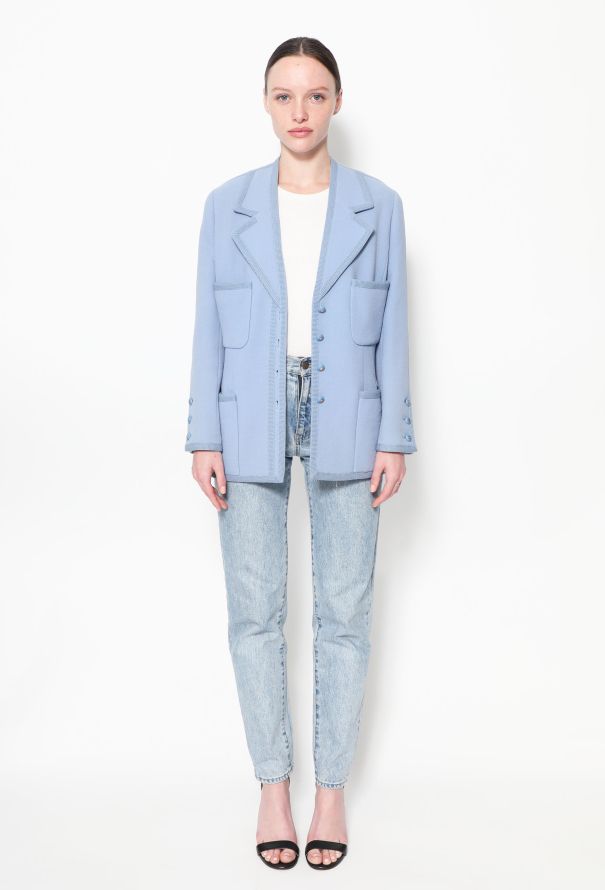 Chanel '90s Braided Trim Pocketed Jacket - 2