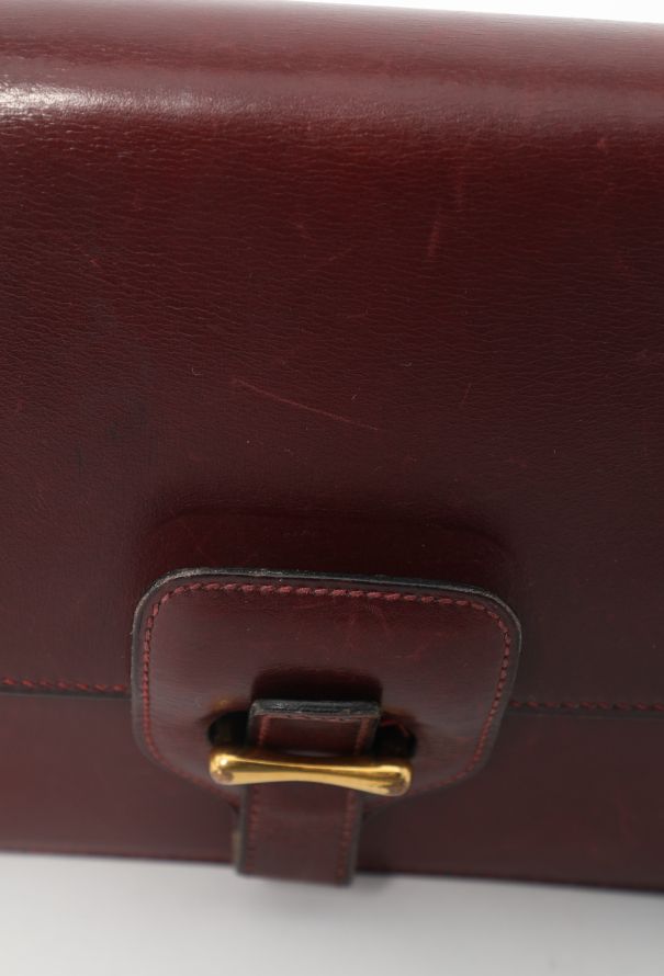 Hermès '70s Bordeaux Box Shoulder Bag - 11