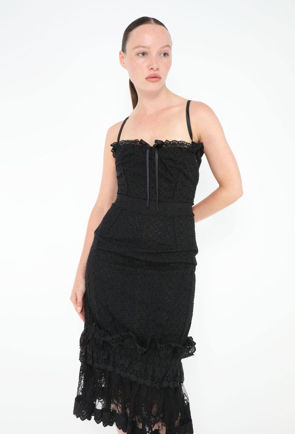 Dolce & Gabbana '90s Eyelet Lace Bustier Dress - 2