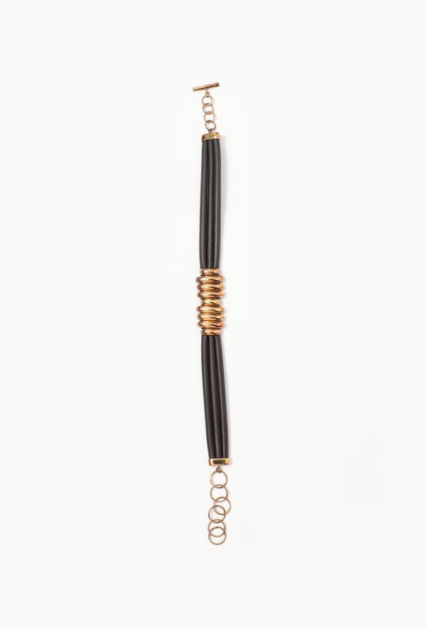 Bottega Veneta F/W 2019 Piped Vermeil Leather Choker - 3