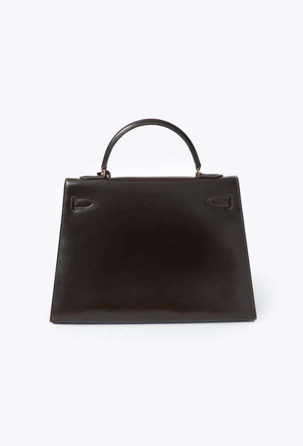 Hermès Rare 1957 Marron Box Kelly Sellier 32 - 7